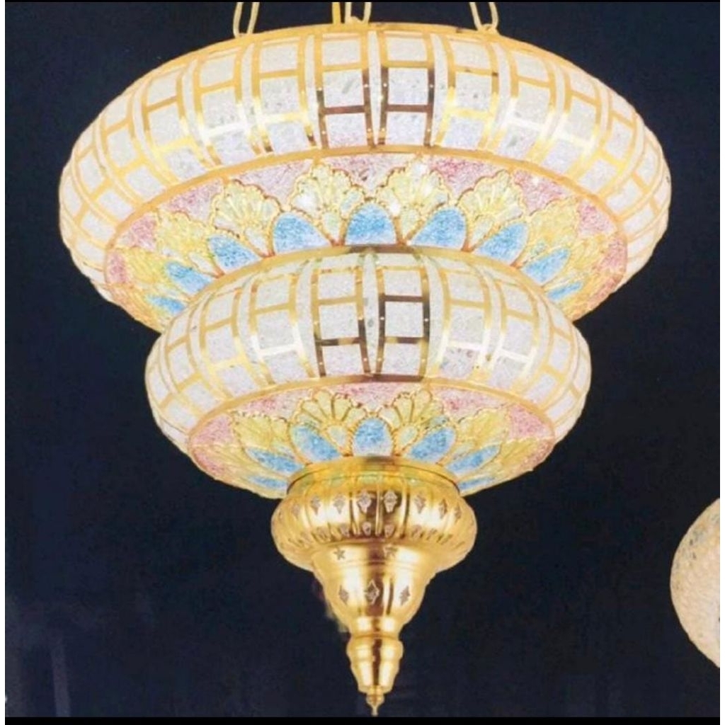LAMPU GANTUNG MAROKO STYLE MOROCCO RUANG TAMU TERAS DIAMETER 40 CM MEWAH