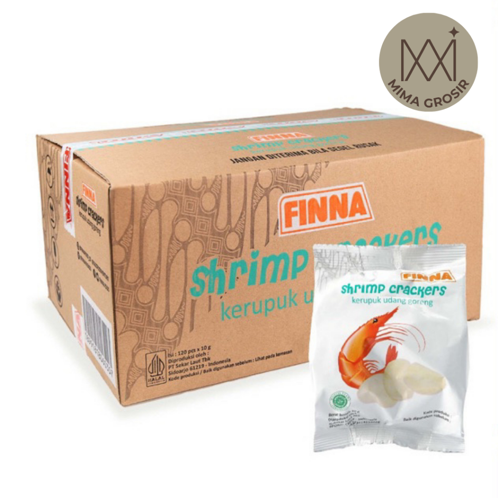 

(EXP terbaru) Finna Kerupuk Udang 1 DUS 120 PCS Matang Siap Makan HALAL / Kerupuk Finna Udang