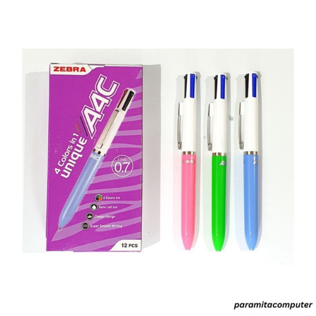 

Pulpen Zebra A4C 4 Warna Pulpen 0.7mm