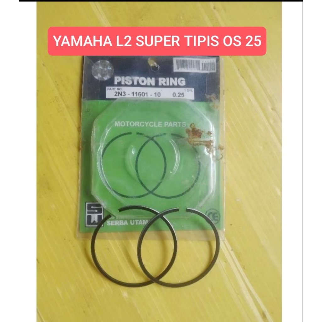 Ring reng pir seher  piston Yamaha L2 super L2Super os 25