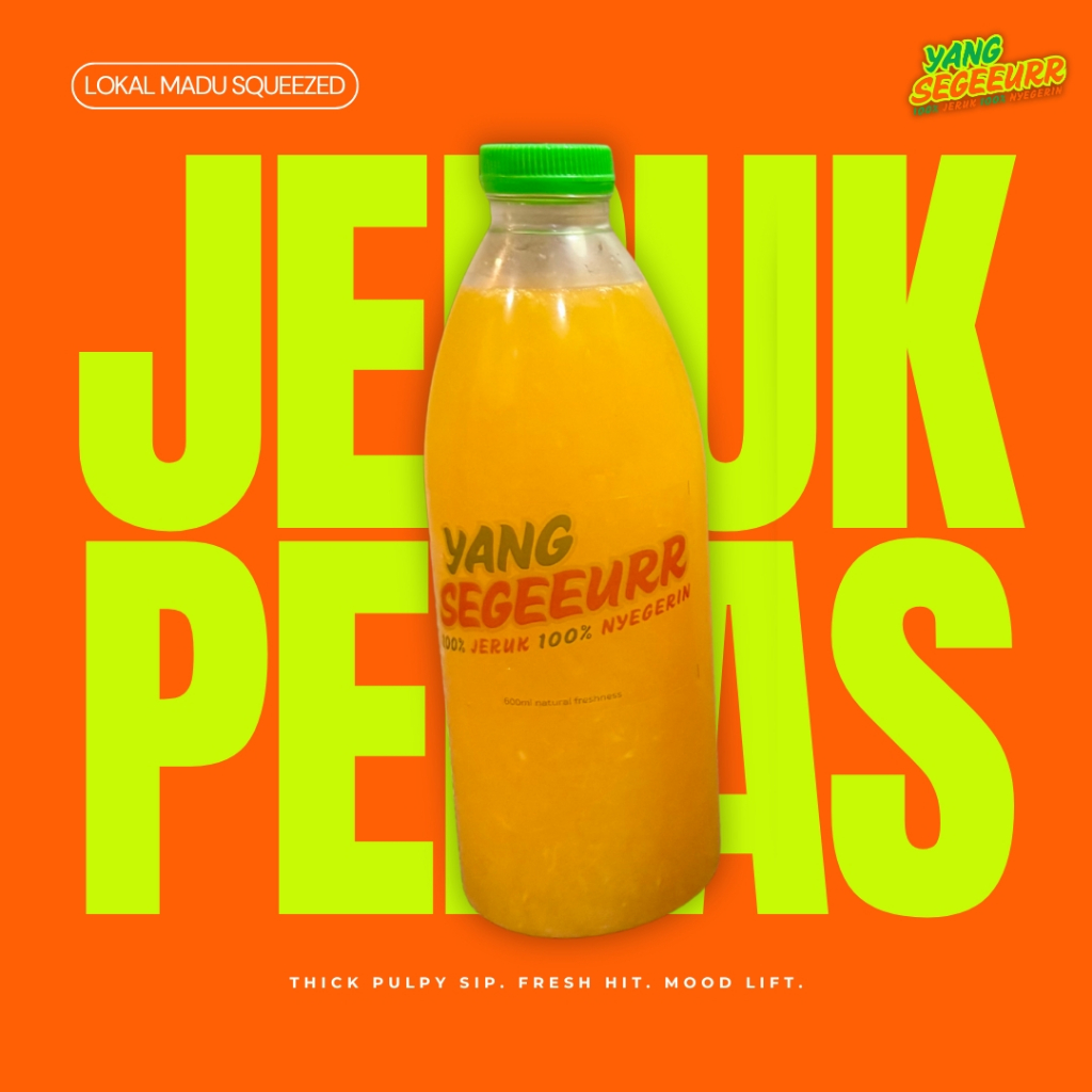 

Jus Jeruk Lokal Madu Peras 600ml – 100% Segar, Tanpa Gula, Manis, Tanpa Pengawet
