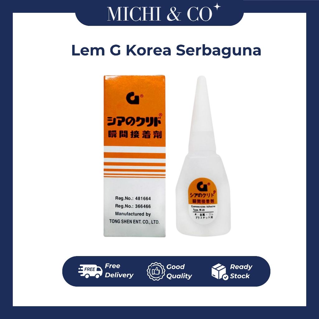 

Lem G Korea Kualitas Super – Lem Serbaguna Cepat Kering dengan Jarum dan Pipet