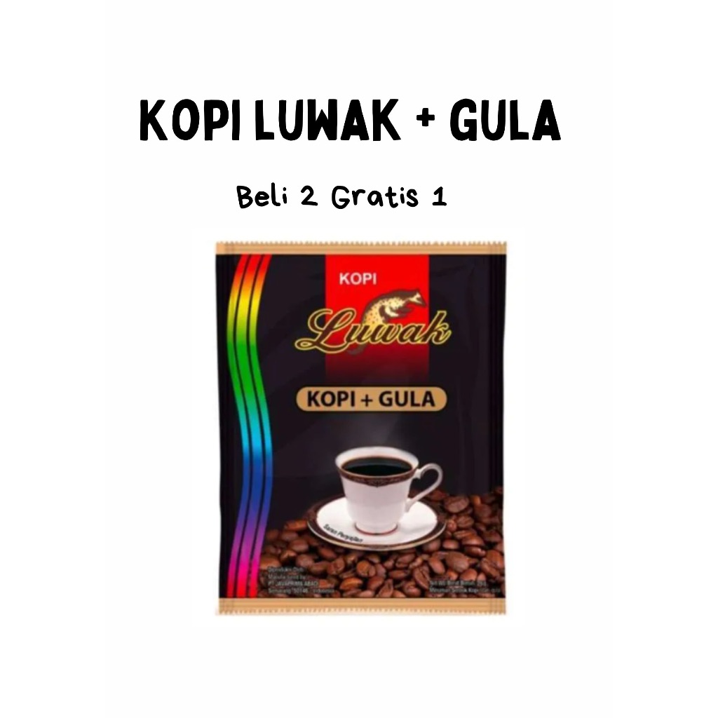

Kopi Luwak Hitam Plus Gula Beli 2 Gratis 1