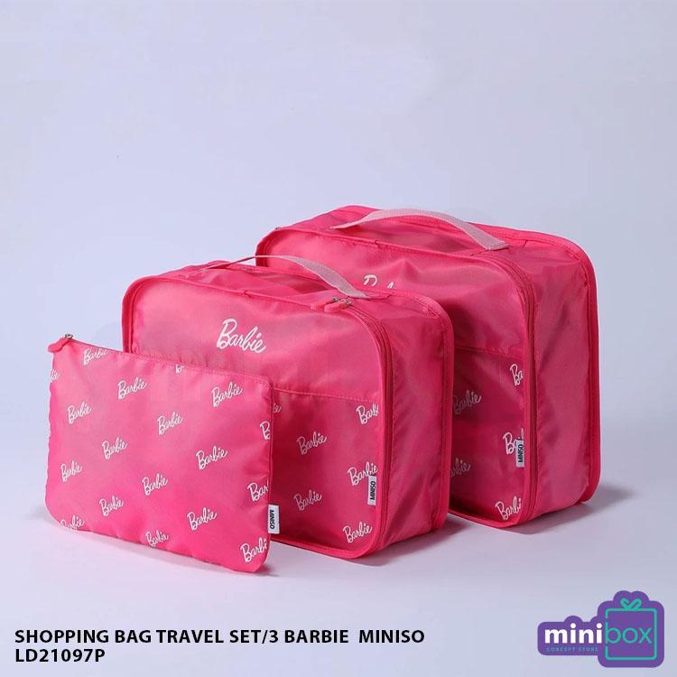 Miniso X Barbie Series 3PCS Zipper Storage Bag Travel Clothing Storage Bag/ Pouch Serbaguna/Zipper T