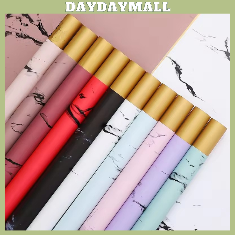 

Kertas Buket Gold Marble Marmer Cellophane Flower Wrapping Paper Florist 6105