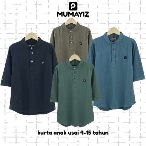 AL-FAJR STORE | MUMAYIZ baju kurta/ baju koko anak remaja lengan panjang 3/4 premium