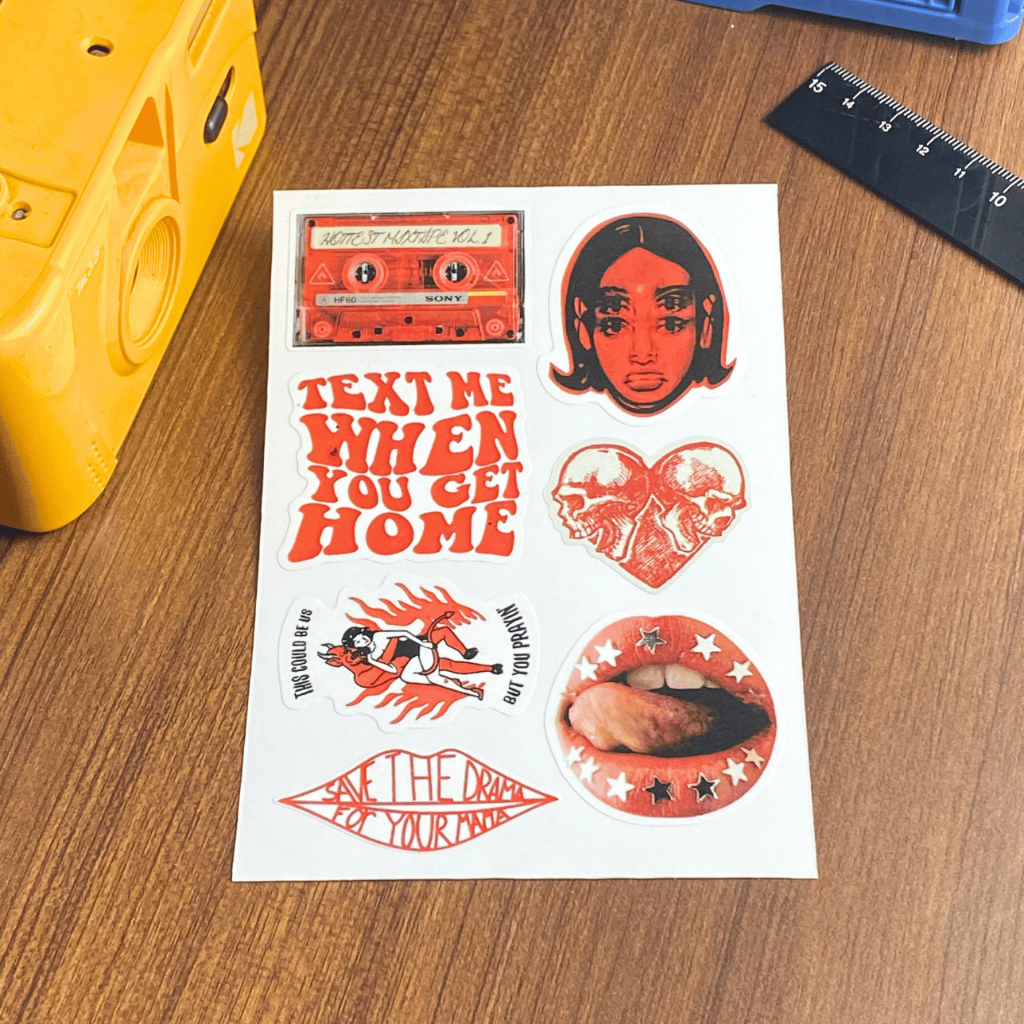 

STICKER BIBIR / AESTHETIC STICKER / STICKER MERAH / SUNDAY STICKER STUFF