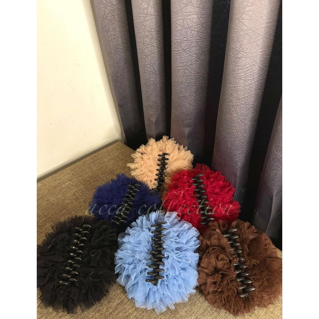 Jepitan Cepol Hijab Anti Pusing | Scrunchie Tile Bervolume | Jepit Cepol Hijab Anti Ribet Nyaman