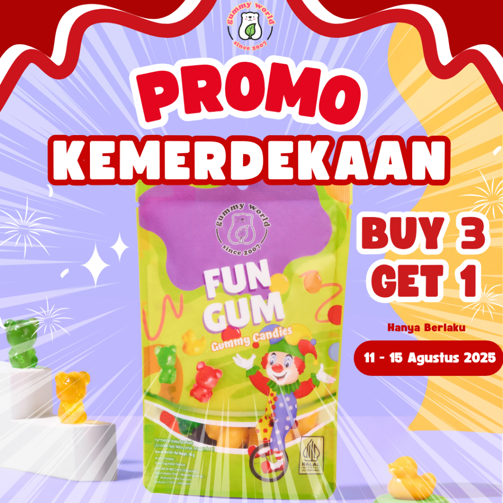 

3D Gummy Fun Gum – Permen Jeli 3 DImensi Mix Variant
