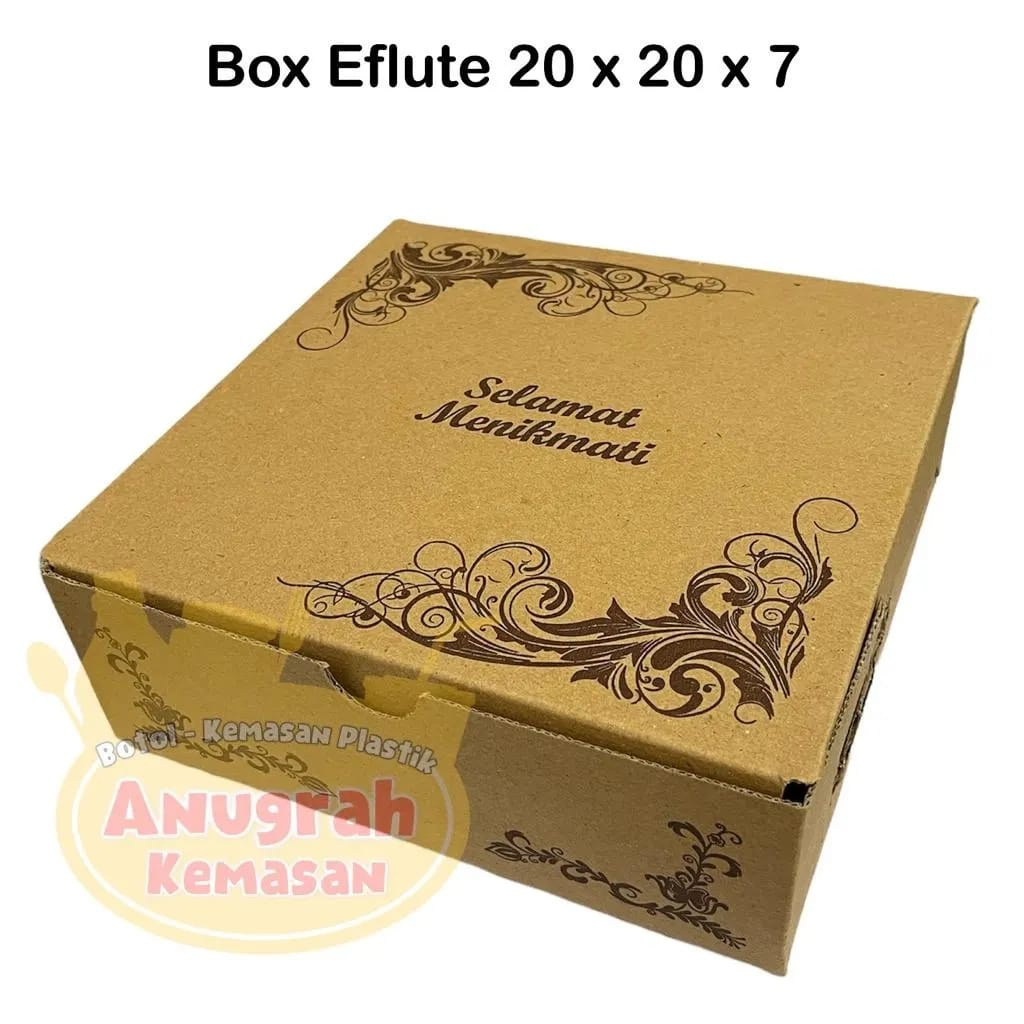 PLUS MIKA - Kotak nasi MOTIF / Kardus nasi / box nasi R10K (20x20cm)