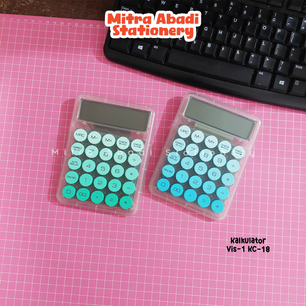 

KALKULATOR VIS1 KC-02 / 12 DIGIT CALCULATOR MINIMALIS DISPLAY BESAR LUCU MINIMALIS