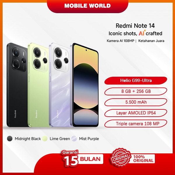 Mobile World Xiaomi Redmi Note 14 8GB+256GB / Xiaomi Redmi Note 14 5G 8GB+256GB / Xiaomi Redmi Note 