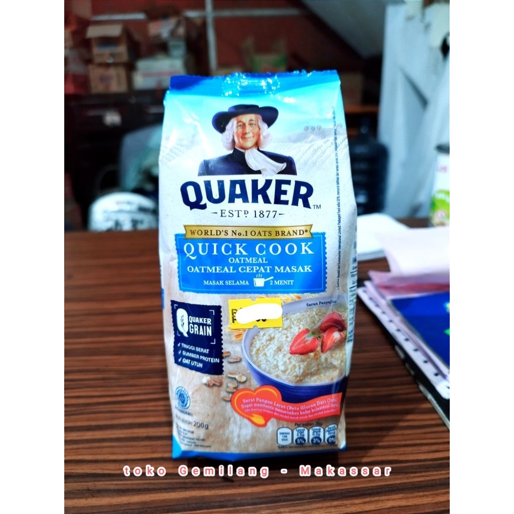 

Quaker oatmeal quick cook / cepat masak 200 gr
