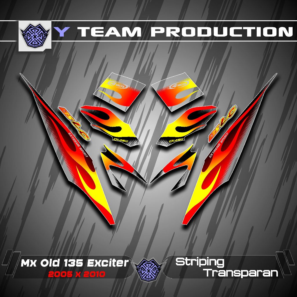 Striping Uv Transparan X12Jupiter Mx Lama 135 Striping Transparan Mx Old /Striping Mx Old Transparan