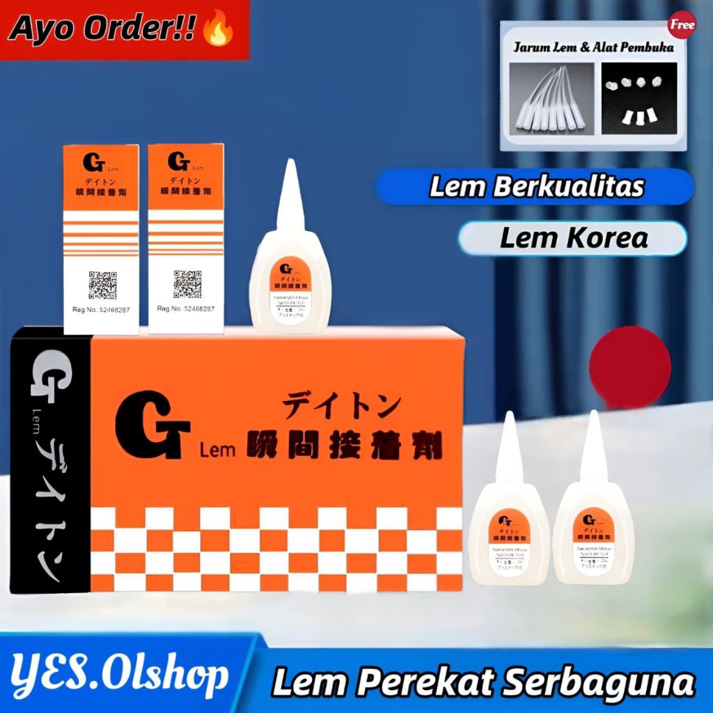 

Lem Korea Super Kuat Tahan Lama | Berkualitas Tetes Cair | Lem Korea Asli 100% •YES•