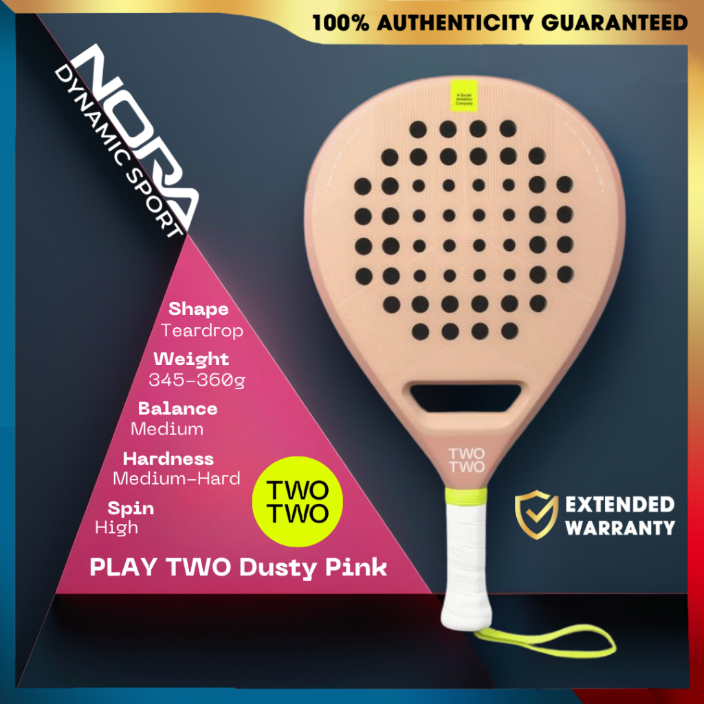 Two Two Play Two Dusty Pink Raket Padel 