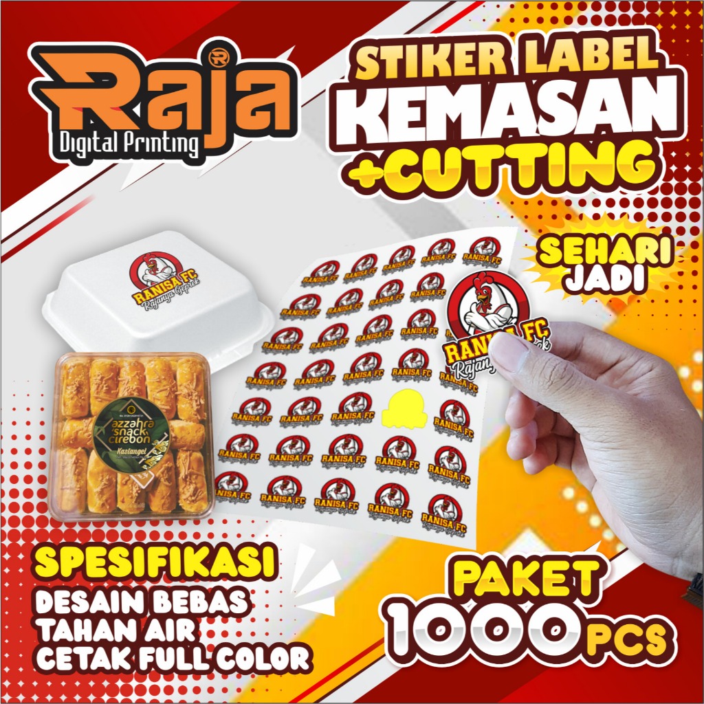 

Stiker Label 1000 PCS Vinyl Paket Plus Cutting Cetak Sticker Label Sticker Custom Kemasan