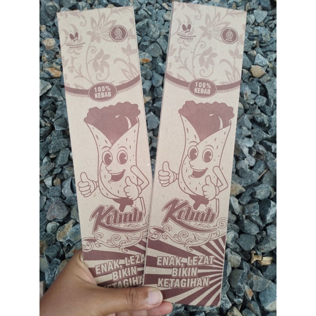 

bungkus kebab jumbo lipat bahan kertas craft 100 pcs ukuran 27 × 7 cm