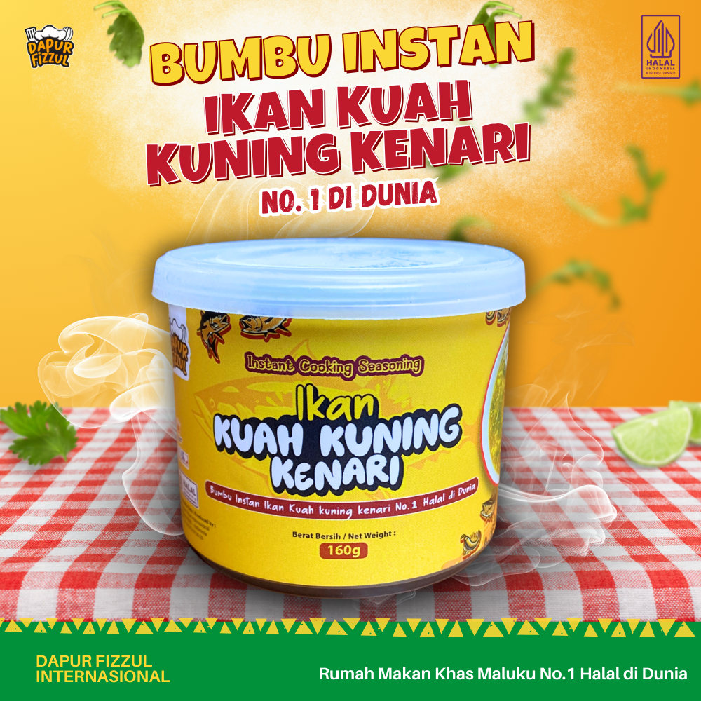 

Ikan Kuah Kuning Kenari No 1 di Dunia - Bumbu Masak Instan Siap Saji - Halal - Dapur Fizzul