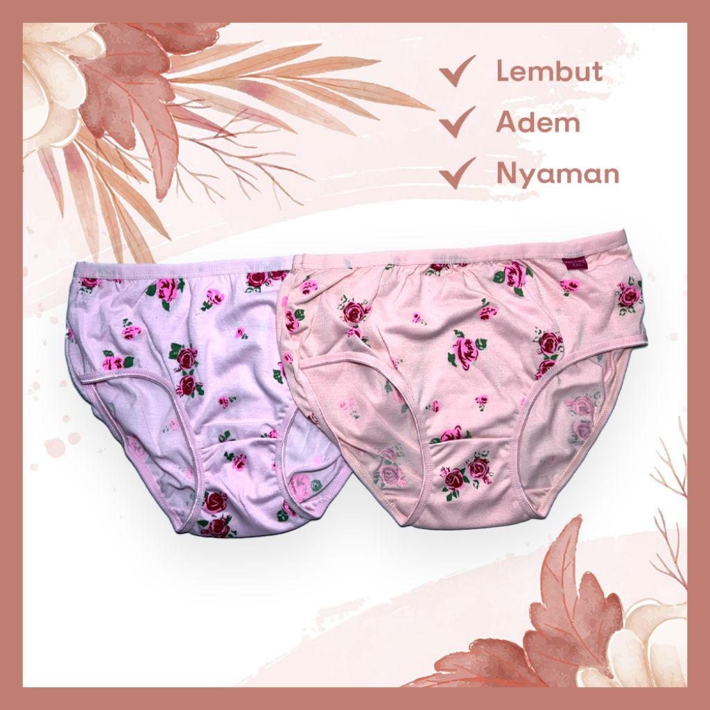 celana dalam wanita motif bunga