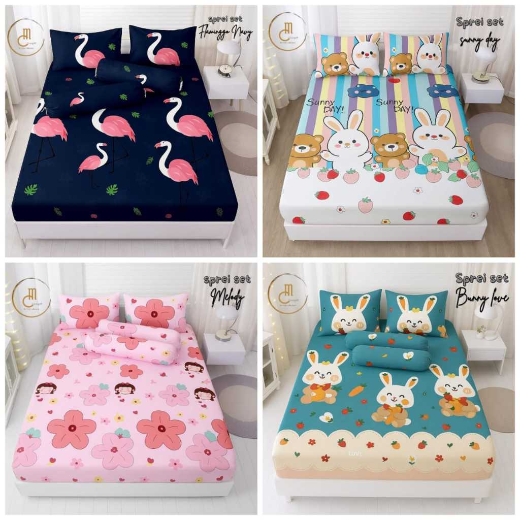 PREMIUM BESTSELLER SPREI KARAKTER MOTIF KARTUN VIRAL TERBARU LUCU UKURAN 180X200 160X200 120X200