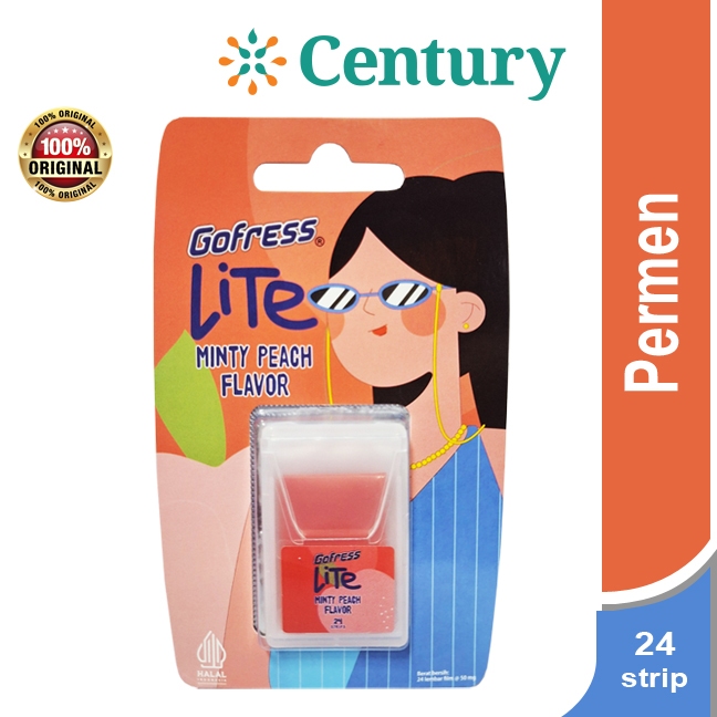 

GOFRESS LITE MINTY PEACH 24STRIP PERMEN / PERMEN TENGGOROKAN / MAKANAN / PERMEN