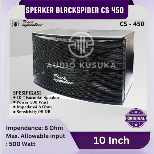 SPEAKER PASIF BLACK SPIDER CS 450 10 INCH SEPASANG SPEAKER PASIF BLACKSPIDER CS450 ORIGINAL