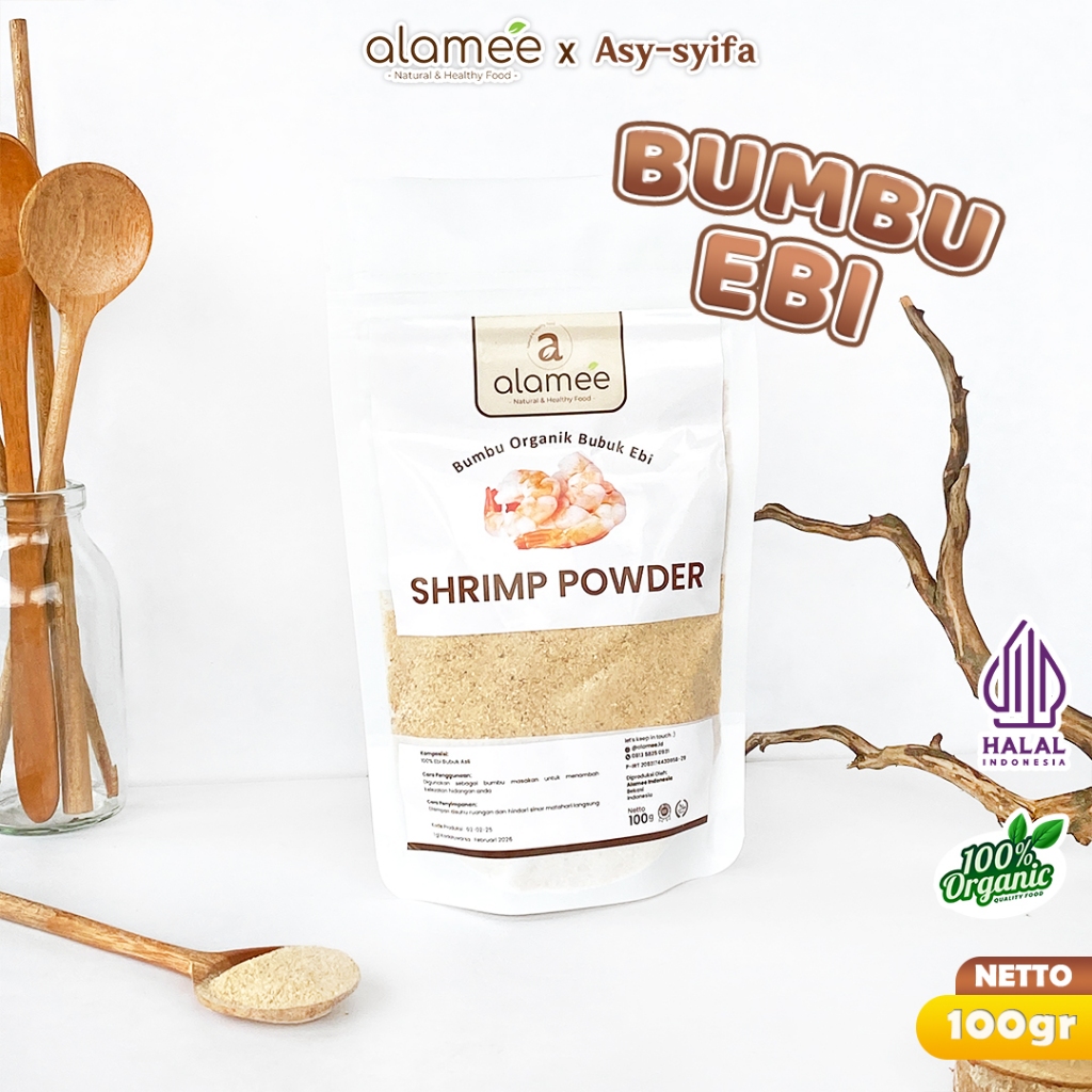 

ALAMEE Ebi Bubuk Kering Bumbu Dapur Organik Udang Shrimp Powder Giling Praktis 100gr ASY SYIFA
