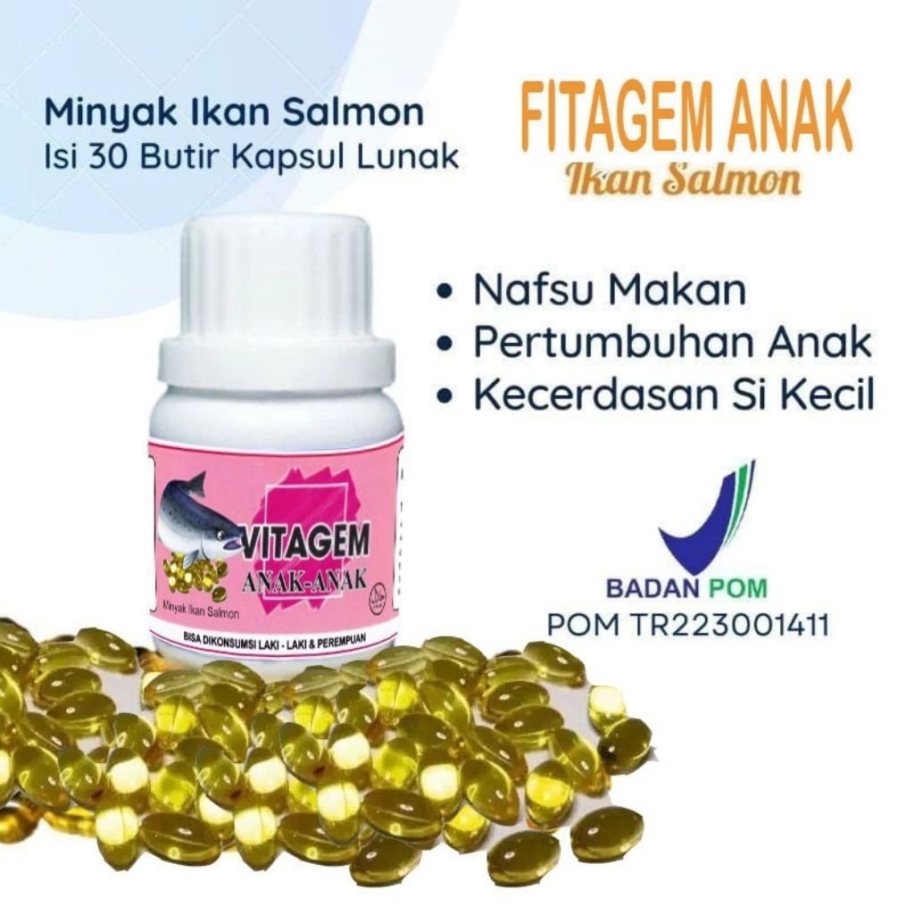 minyak ikan salmon vitagem anak anak