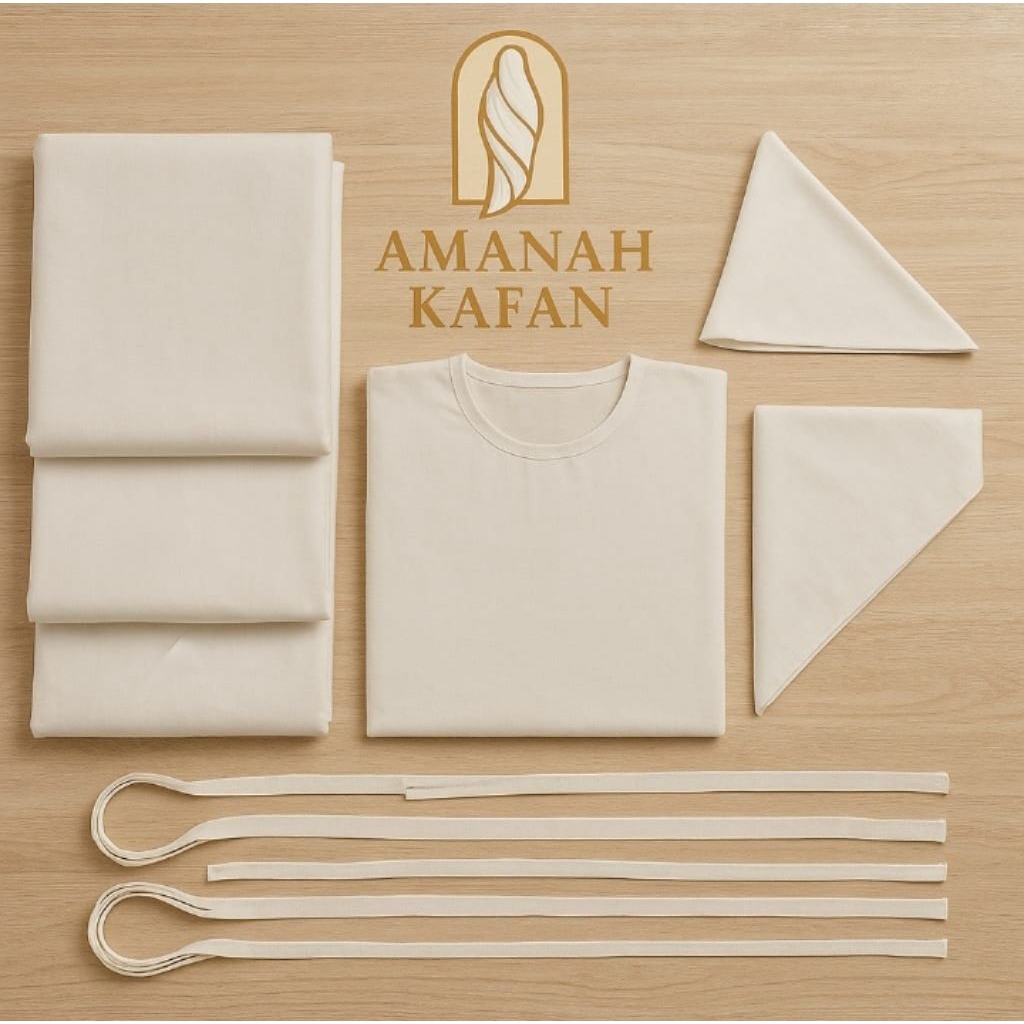 Kain Kafan AMANAH KAFAN – Kain Kafan Siap Pakai|Paket Lengkap Pria & Wanita