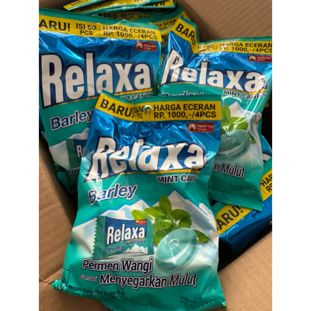 

RELAXA MINT CANDY 135GR,1 ZAK ISI 50 PCS