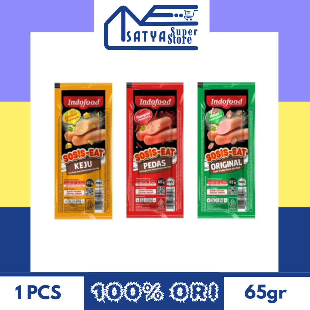 

INDOFOOD SOSIS EAT / SOSIS DAGING AYAM DAN SAPI / SOSIS SIAP MAKAN 65GR
