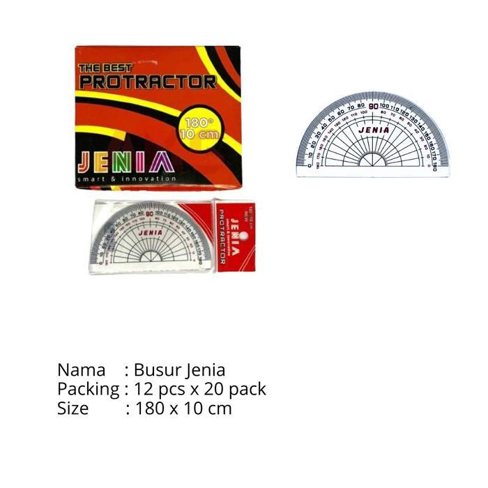 

Penggaris Jenia Busur Diameter 10 cm - 180 Derajat (12 pcs)