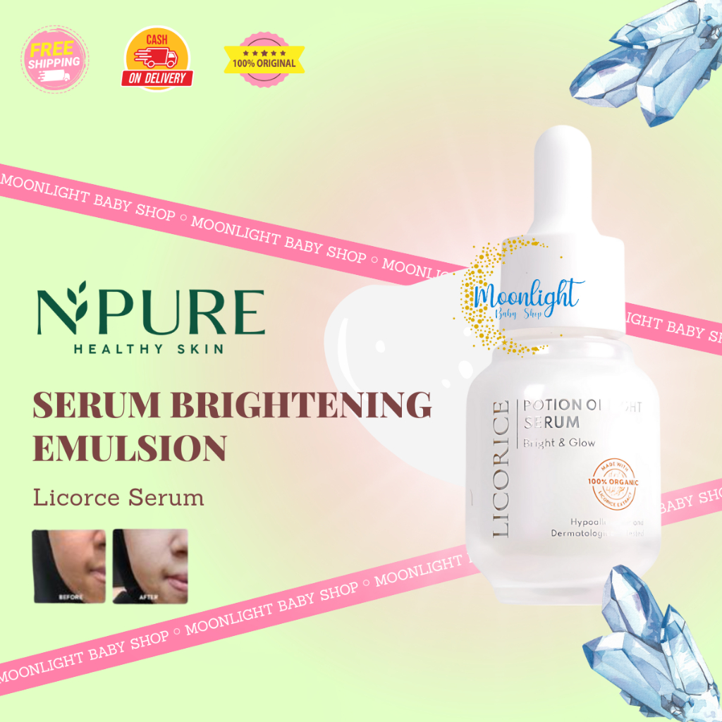 NPURE Serum Licorice | Brightening Serum | Wajah Cerah Glowing Flek Hitam