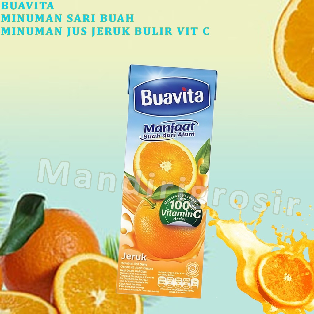 

Minuman Sari Buah * Buavita * Minuman Jus Jeruk Bulir Vit C * 245ml