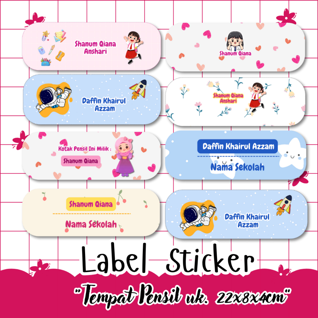 

meliarsdna.craft〡Tempat Pensil Custom Nama dan Tulisan 〡Ukuran 22 X 8 X 2.8cm