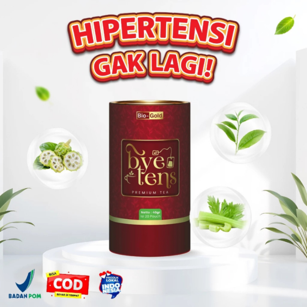 

Bio Gold Premium Tea Bye Tens / Bye Tens Turunkan Kolesterol Hipertensi Tekanan Darah Tinggi BPOM
