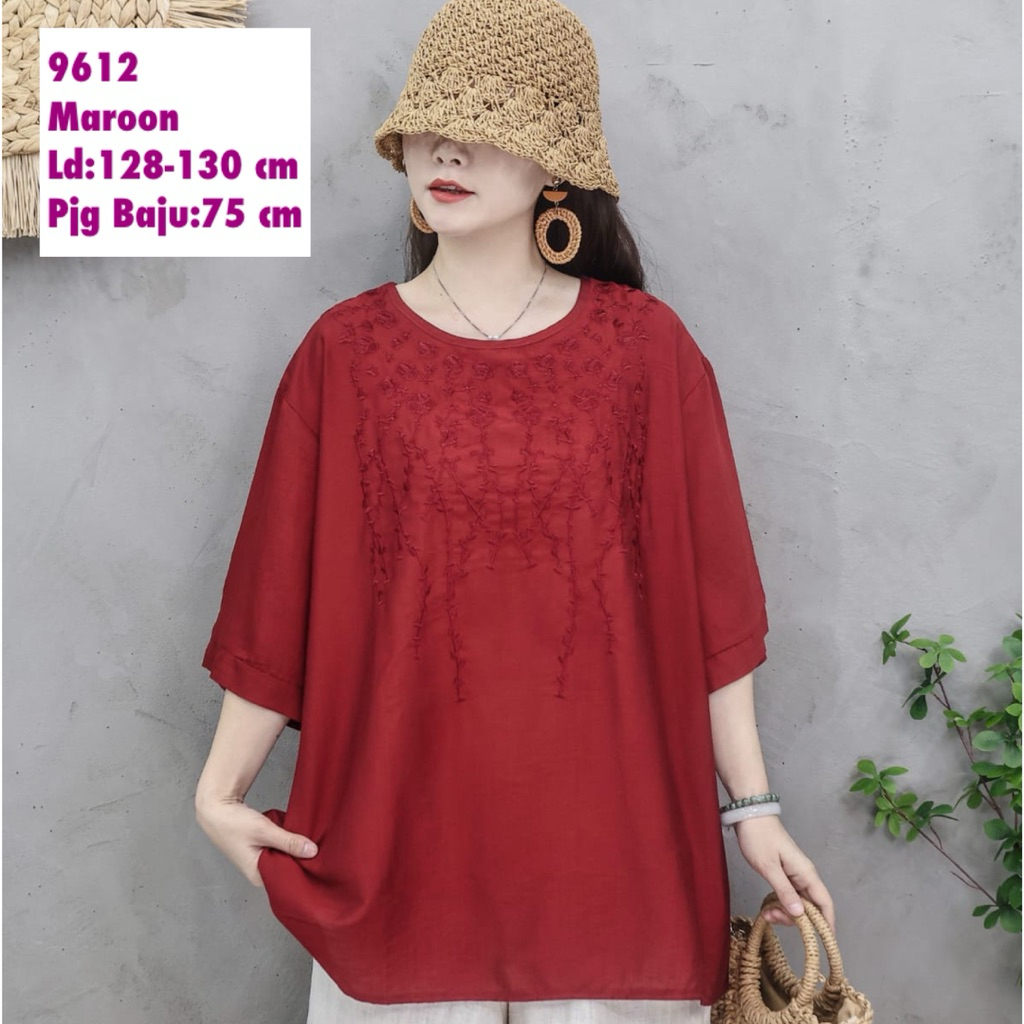 BLOUSE KATUN BORDIR PREMIUM UKURAN JUMBO