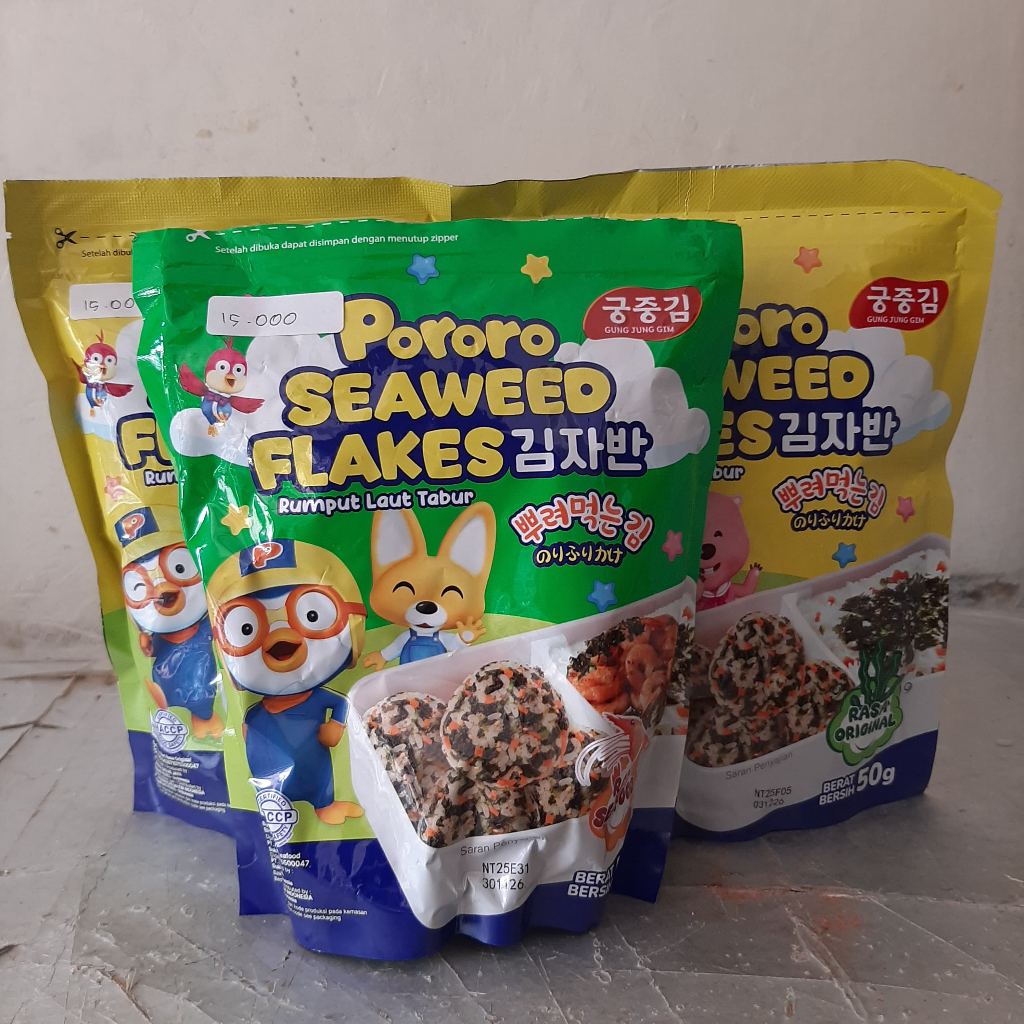 

Pororo Seaweed Flakes Rumpu Laut Tabur