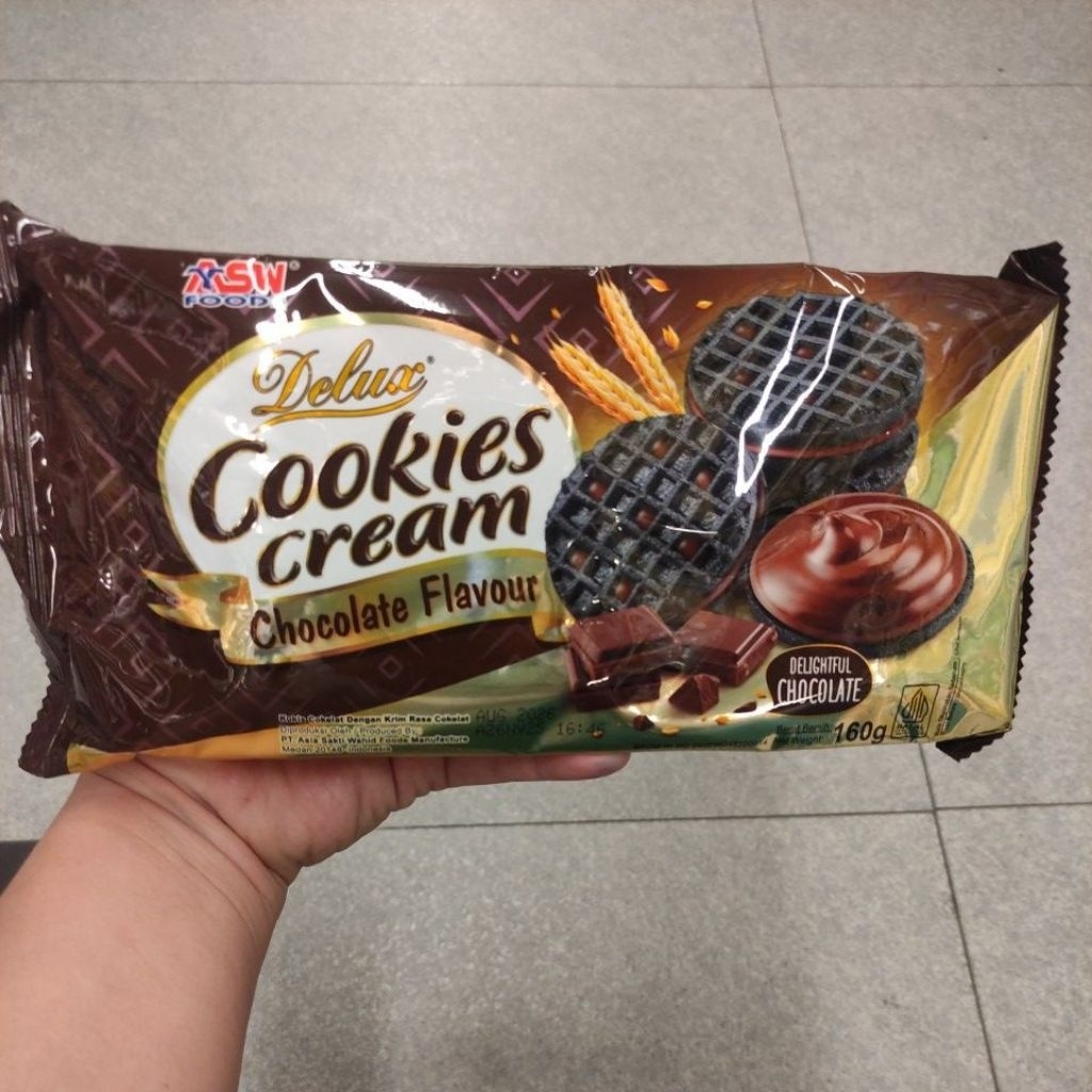ASW FOODS DELUX COOKIES CREAM CHOCOLATE FLAVOUR 160gr