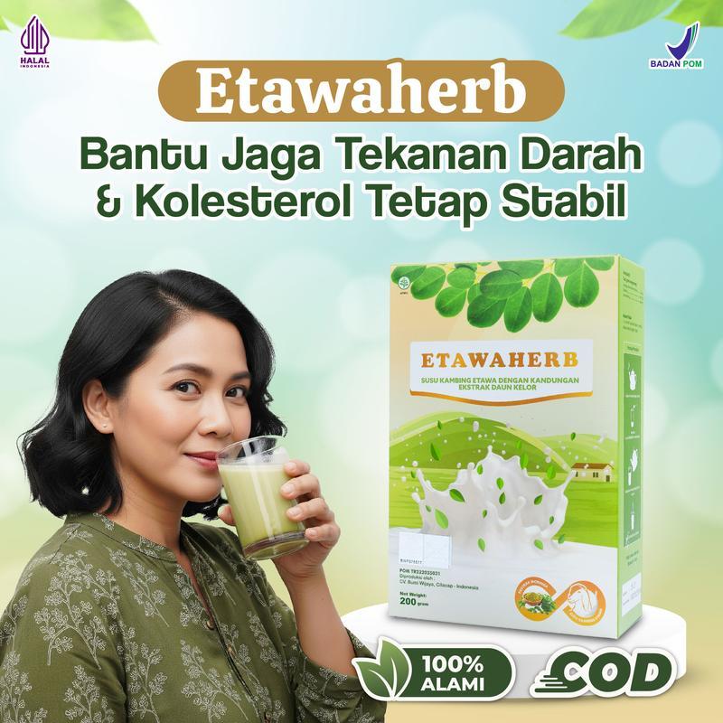 

Etawaherb - Susu Kambing Daun Kelor untuk Kolesterol | Obat Kolesterol Tinggi Alami, Penurun Kolesterol Aman BPOM, Susu Kolesterol Halal untuk Jantung Sehat, Minuman Herbal COD Tanpa Efek Samping