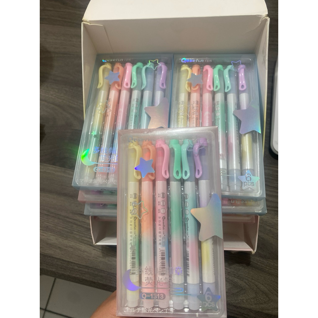 

Stabilo Set 6 Warna / Stabilo lucu / Stabilo warna Soft