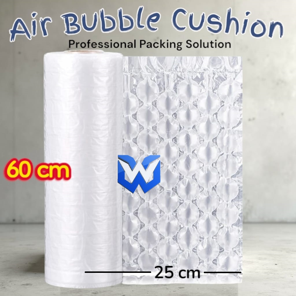 

WSB Plastik Bubble Wrap 60 cm / Inflatable Air Bubble Cushion / Poly Air Bag Kantong Udara Packaging