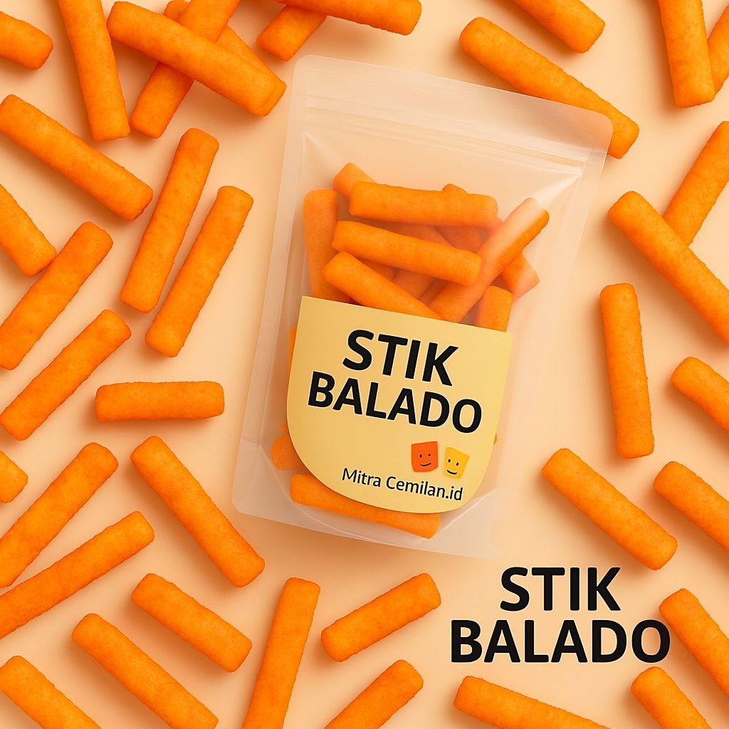 

STIK BALADO 100 GRAM, SNACK BATANGAN BALADO, SNACK BALADO, SNACK IMLEK JADUL // SNACK BALADO MITRACEMILANID
