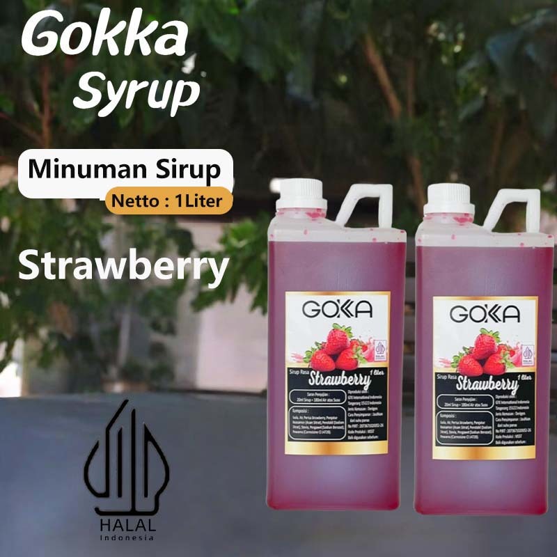 

GOKKA Sirup Minuman Rasa Strawberry 1L Syrup / Strawberry Juice