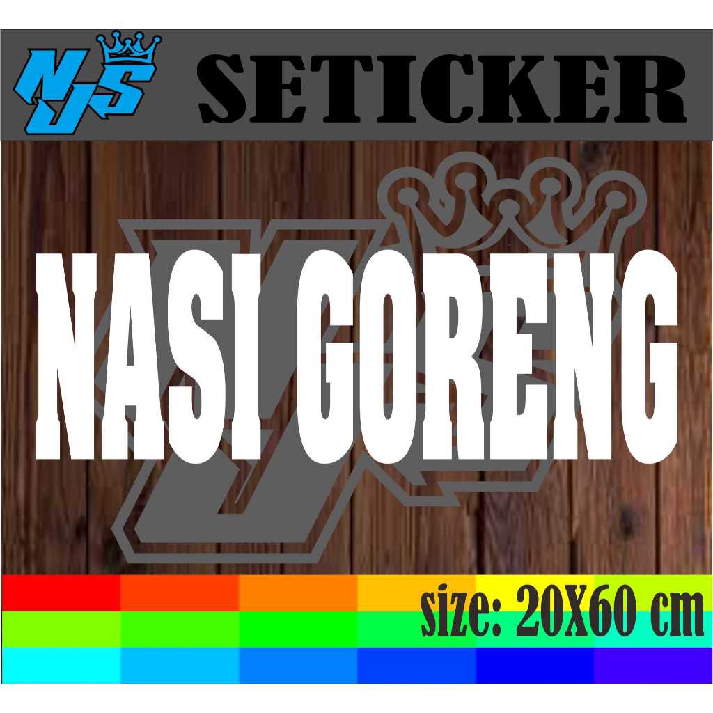 

CUTTING STIKER TEMPELAN NAMA JUALAN NASI GORENG DENGAN UKURAN 20X60 CM MUDAH DI PASANG