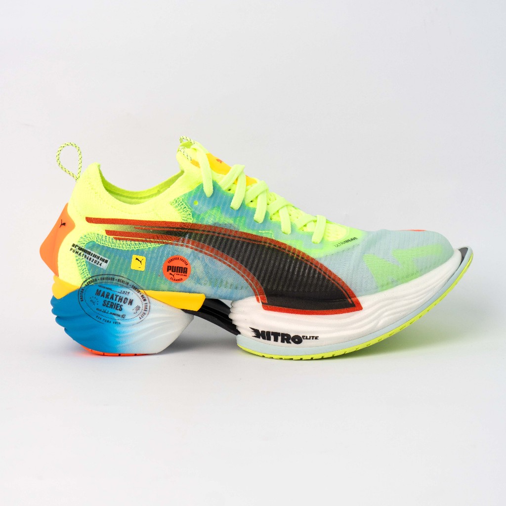 PUMA Fast-R Nitro Elite 2 Nitro Blue/Fizzy Apple Blue - Sepatu Olahraga Lari Running