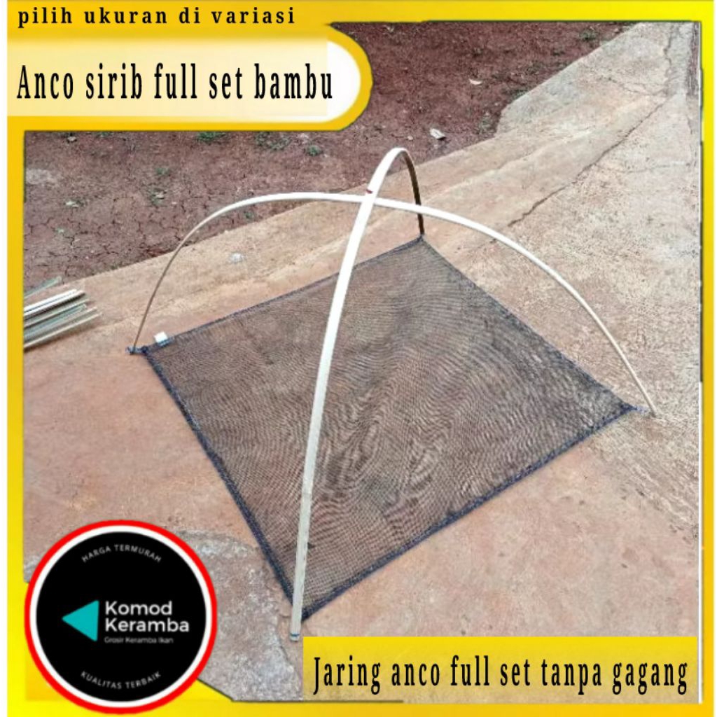 anco serok sirib ikan full set jaring penangkap ikan siap pakai
