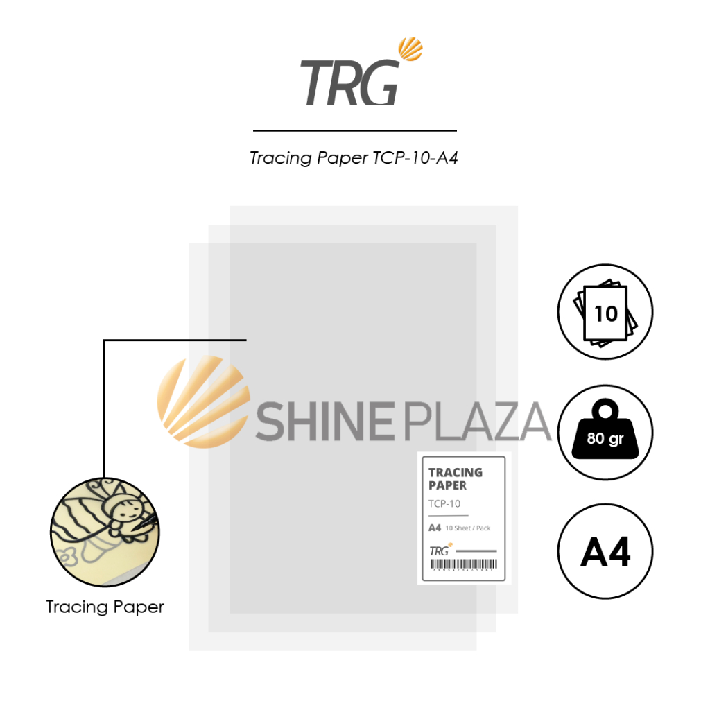 

TRG Kertas Kalkir A4 80gr TCP-10-A4 - Tracing Art Paper Gambar Mahasiswa Teknik Design Arsitek 80 gr gram gsm TRG