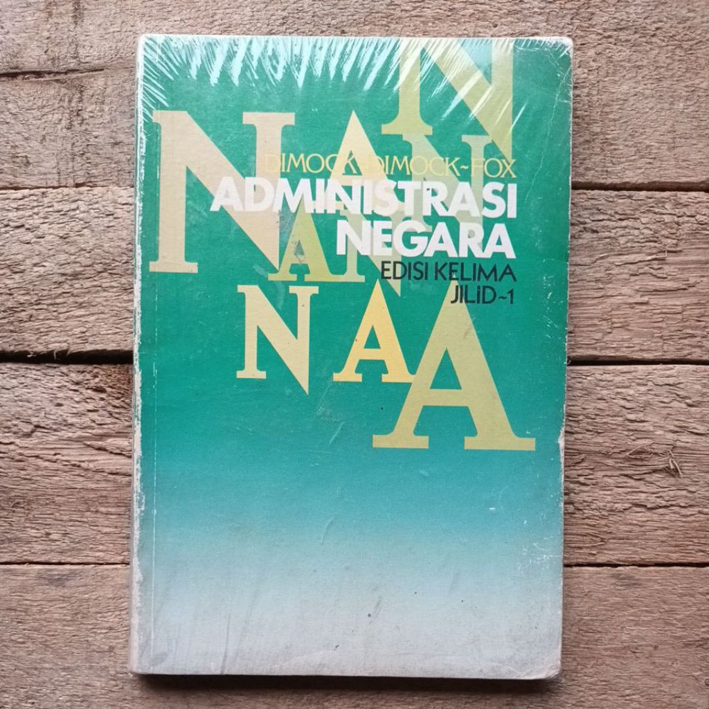 Buku Administrasi Negara Edisi Kelima Jilid 1 By Dimock